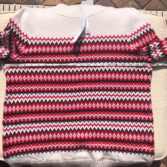 TALBOTS Chalet Fair Isle Thermolite + wool + cotton blend sweater size L - Picture 13 of 14